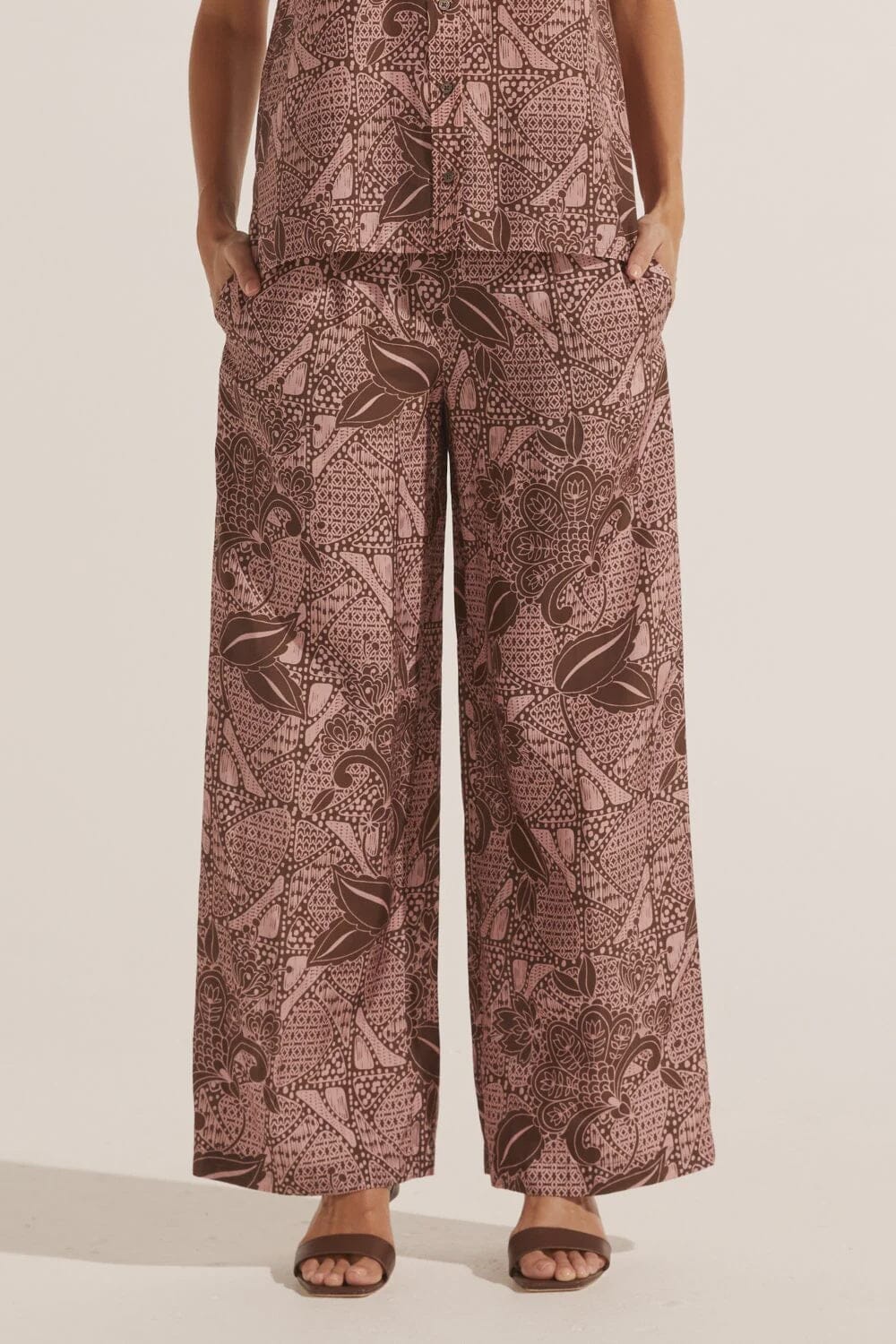 Breeze Pant-Cacao Batik Pants Zoe Kratzmann 