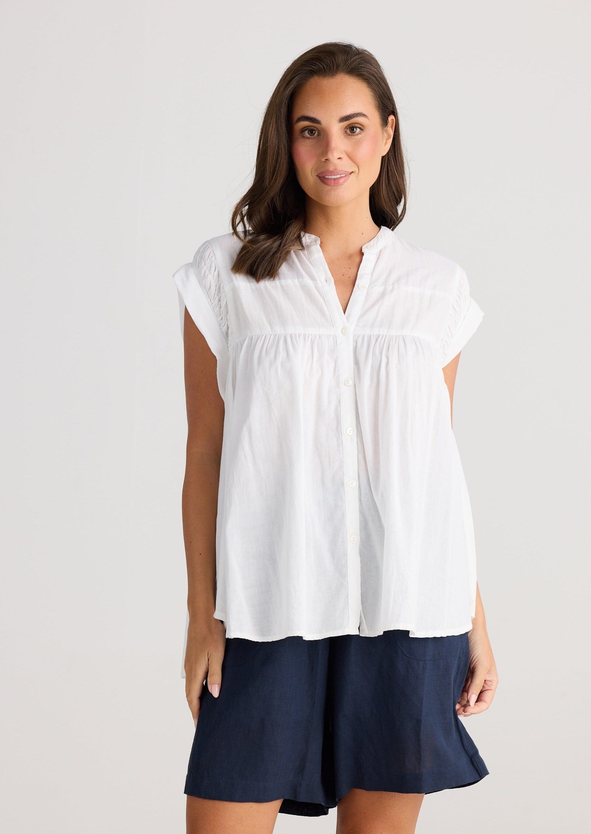 Clementine Top-White Top Holiday 