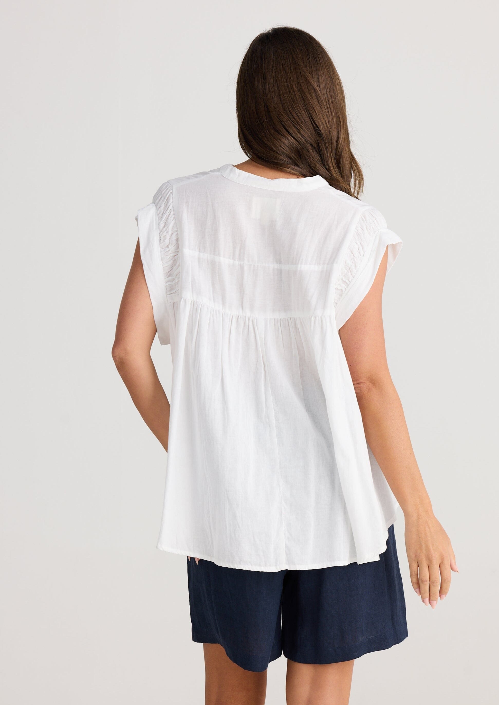 Clementine Top-White Top Holiday 