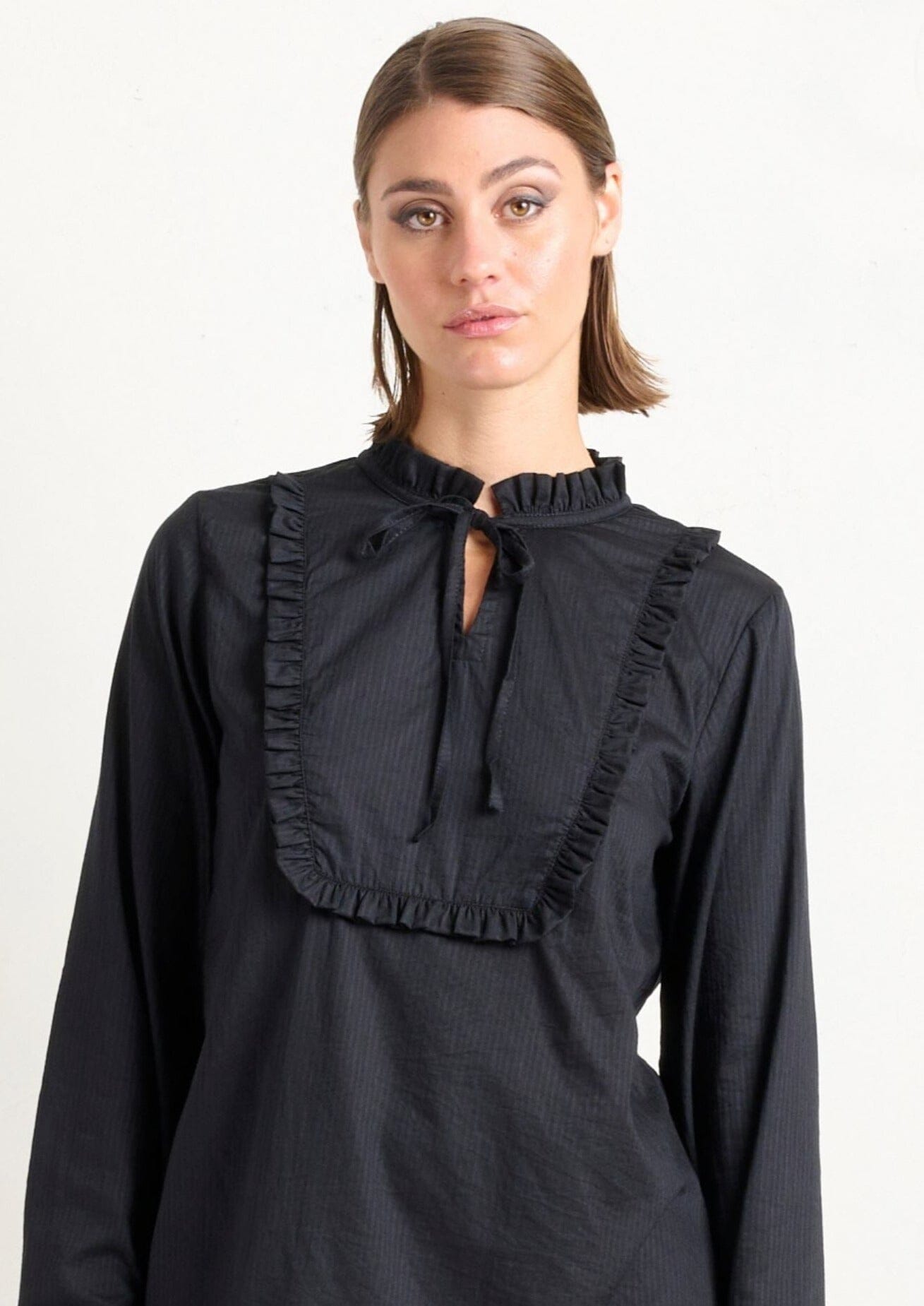 Frilled Tie Blouse Top State of Embrace 