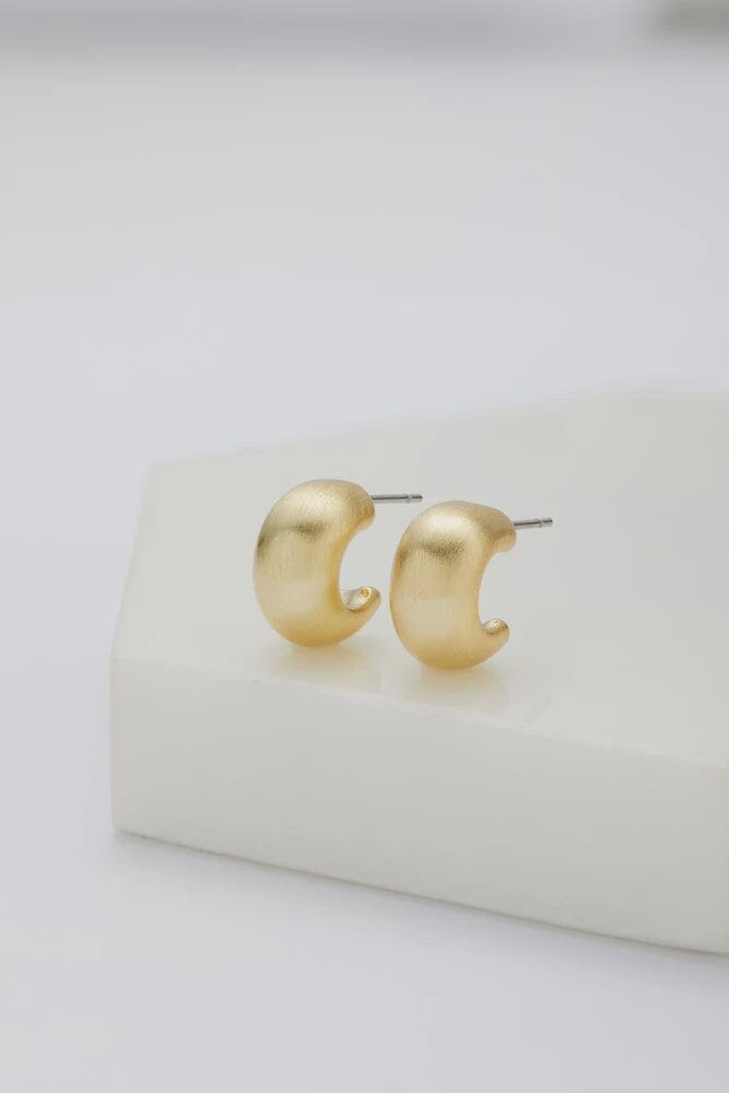 Madi Hoop-Brushed Earrings Zafino 