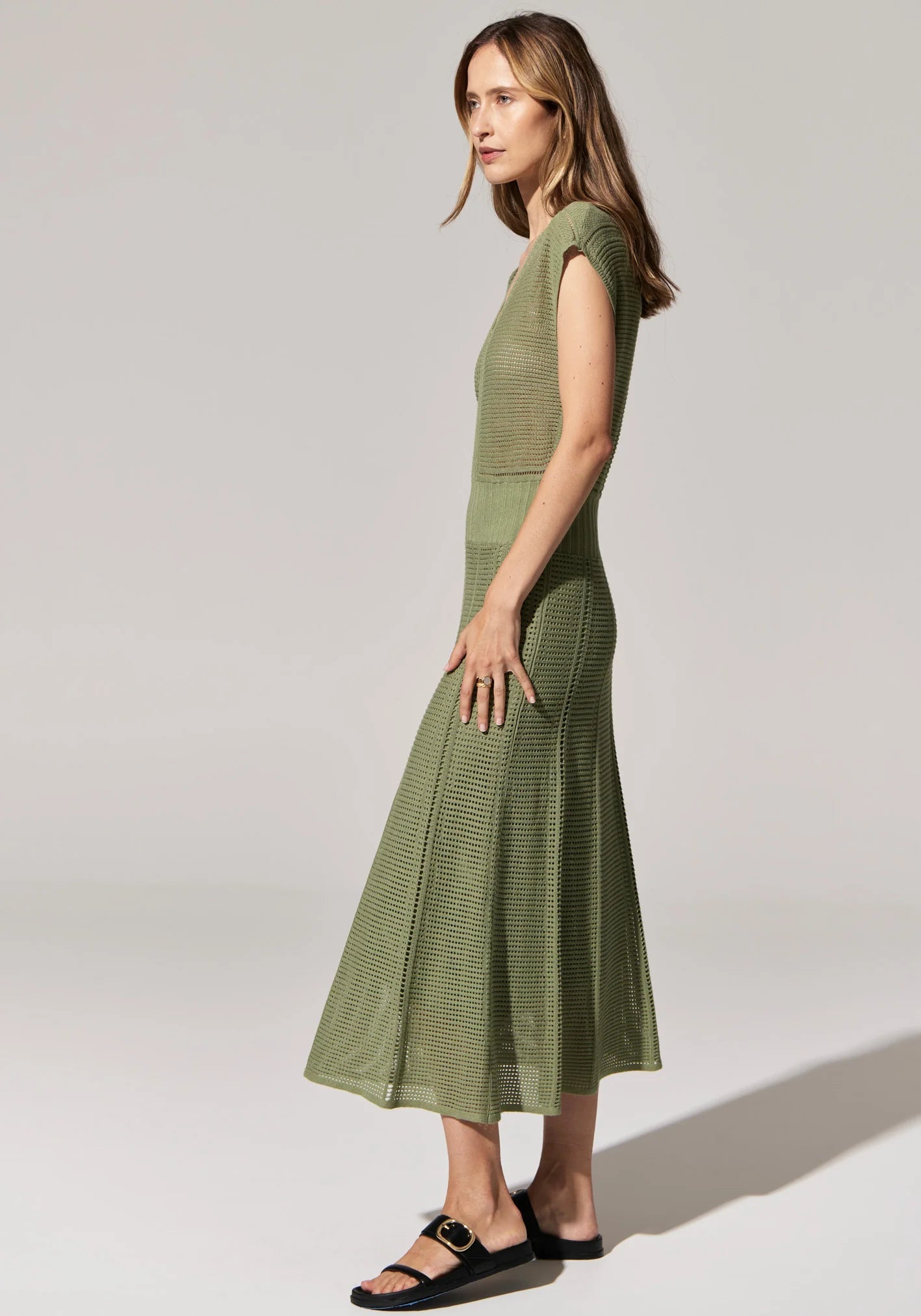 Paco Knit Dress-Green Dress POL 