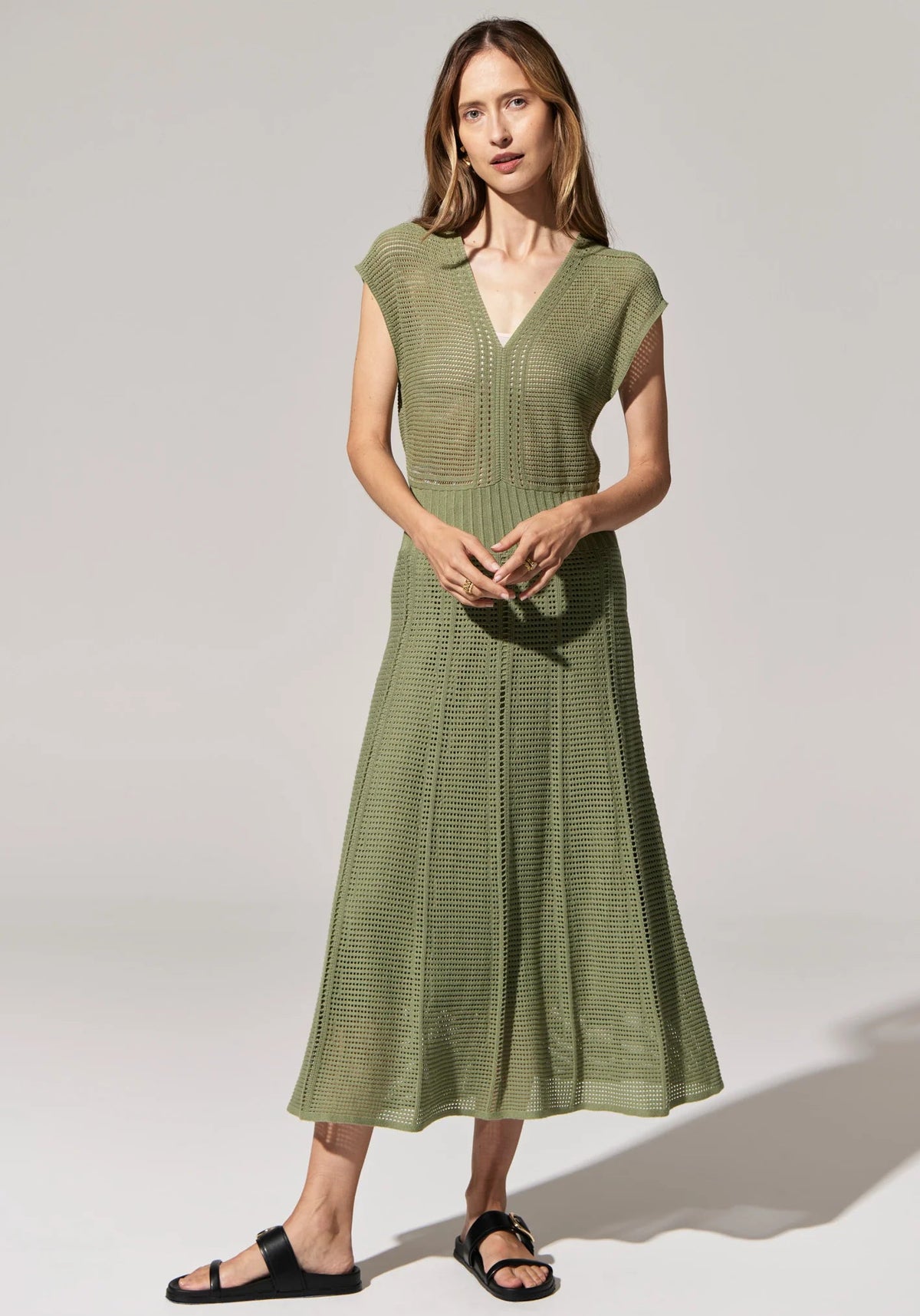 Paco Knit Dress-Green Dress POL 