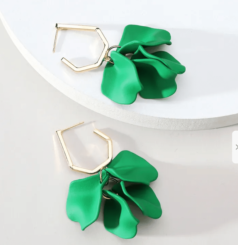 Petal Earrings Earrings Urban Tonik Forest Green 