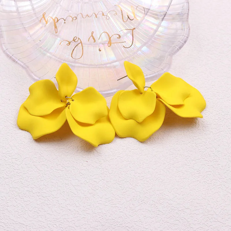 Petal Earrings Earrings Urban Tonik Yellow Fleur 